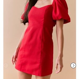 Waisted bow back mini dress